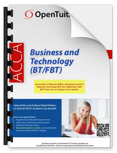 Business and Technology (BT/FBT) (September 2026 - August 2027 exams)