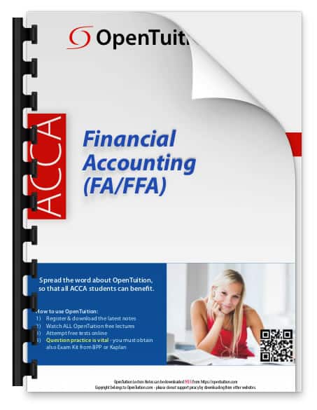 Financial Accounting (FA) / FFA Notes (September 2026-August 2027 exams)