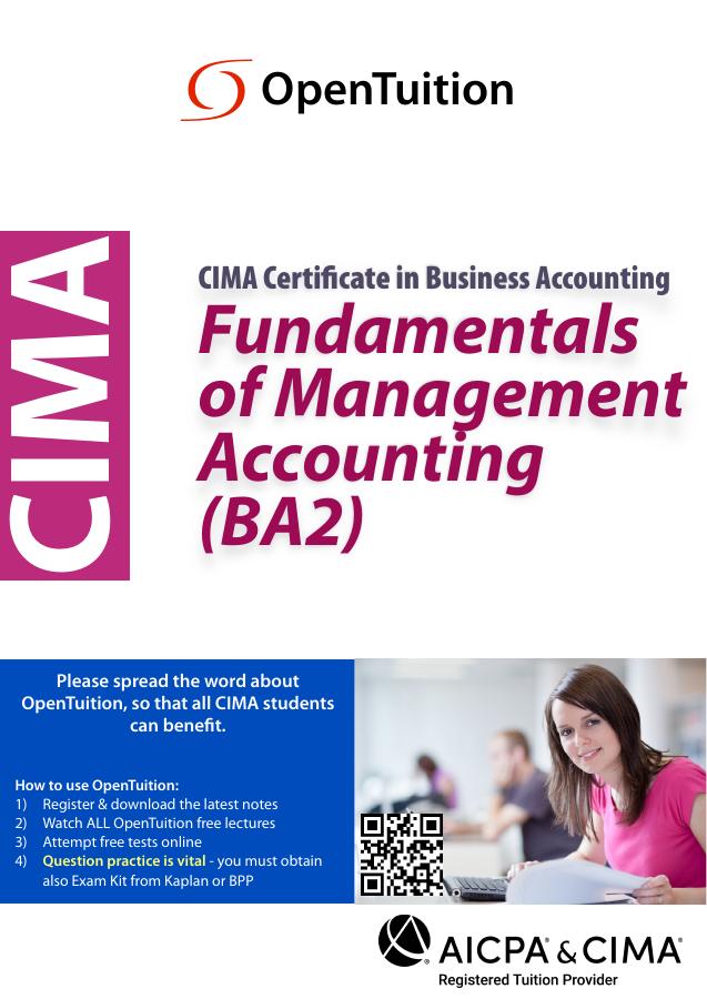 CIMA BA2 Notes Exams