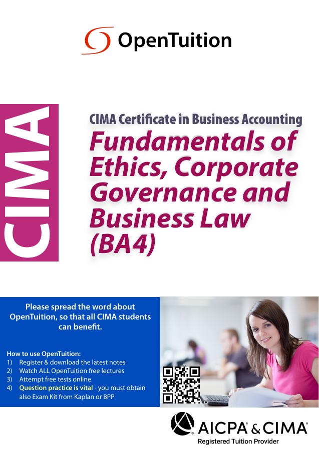 CIMA BA4 Notes Exams