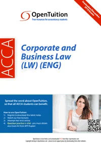 ACCA Corporate and Business Law (LW) (ENG) notes (September 2026-August 2027 exams)