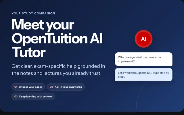 The AI tutor: exam-specific help grounded in the notes and lectures