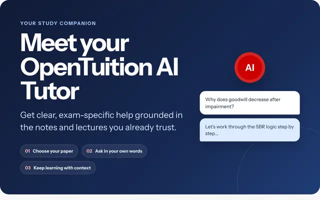 The AI tutor: exam-specific help grounded in the notes and lectures